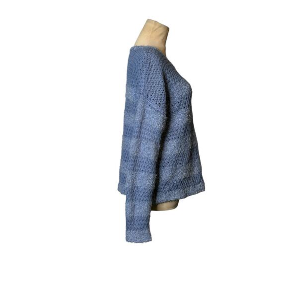 Almost Famous blue stripes long sleeves sweater size Small - Picture 7 of 9